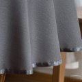 OBRUS OKRĄGŁY PLAMOODPORNY SUBTELNY GREY Z WSTĄŻECZKĄ wstążeczka