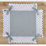Szara serwetka premium z koronką 30x30 40x40 50x50 cm - taniej w komplecie