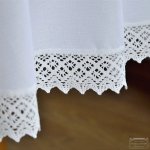 OBRUS OWALNY PLAMOODPORNY KORONKĄ ANTONINA BIAŁY