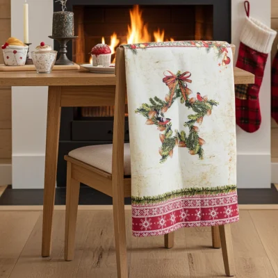 Lniana ściereczka kuchenna 50x70 cm – stylowy dodatek i praktyczny prezent świąteczny