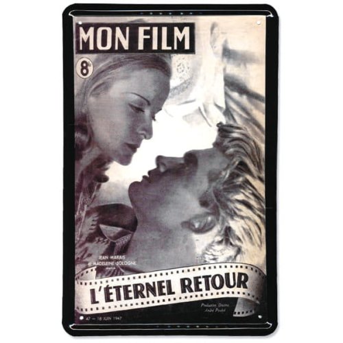 Reklama metalowa vintage MON FILM LETERNEL RETOUR