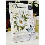 Notes Pamiętnik Flower w stylu Shabby Chic z w płótnie na Prezent