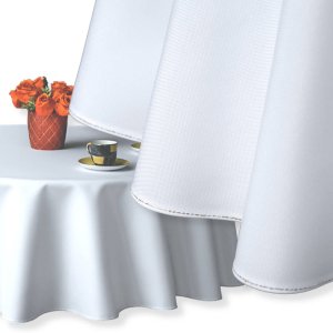 Obrus owalny biały ze złotym obszyciem na stół owalny Zosia na komunię