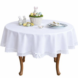 <p>Obrus okrągły biały z koronką – plamoodporny, szyty z dbałością o każdy detal. Rękodzieło z Polski. Dostępne rozmiary 120–170 cm. MargarytkaArt</p>