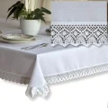 OBRUS PROSTOKĄTNY PLAMOODPORNY BIAŁY NOSTALGIA front
