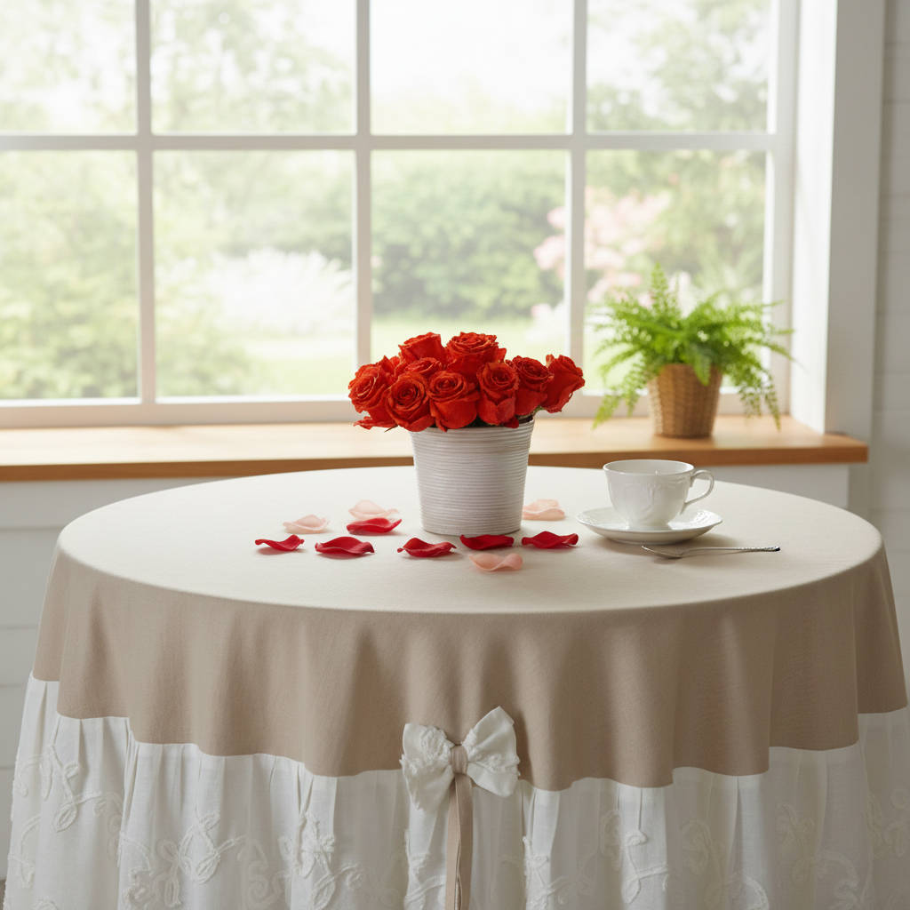 Obrusy okrągłe, obrusy owalne